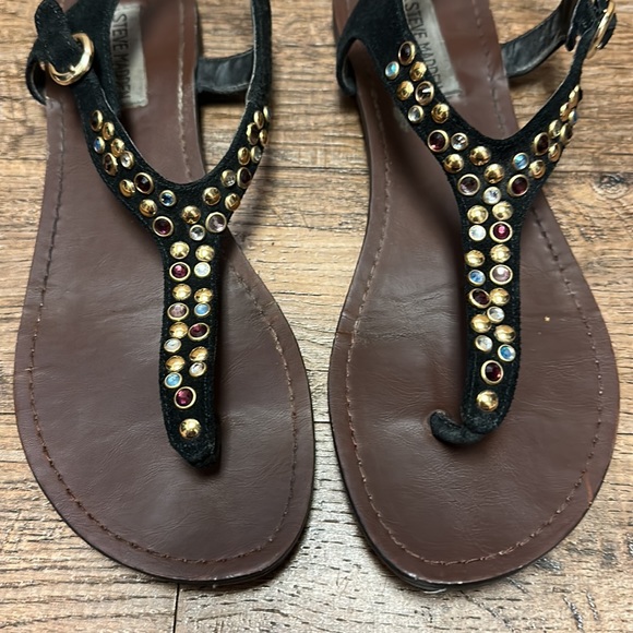 Steve Madden Gemstone Embellished Gladiator Sandals 8 - Picture 3 of 7